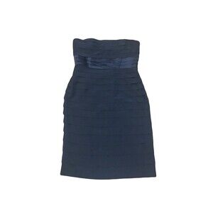 Anne Klein Sz 6 Strapless Layered Tired Black Dress